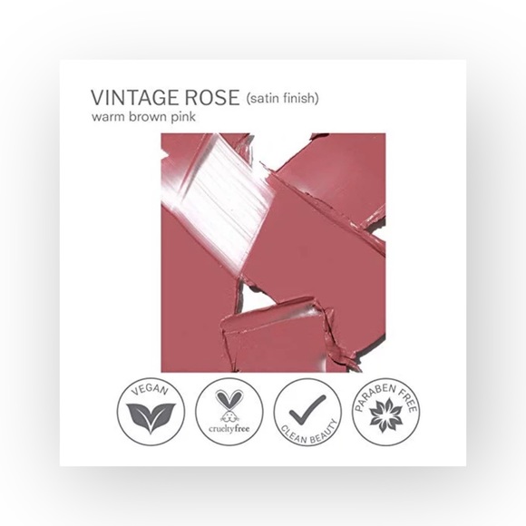 new True + Luscious ⚘ Vegan Super Moisture Lipstick ⚘ Vintage Rose ⚘ Full Size ⚘ - Picture 14 of 16